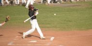Hesston College baseball action photo