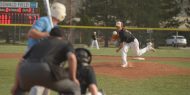Hesston College baseball action photo