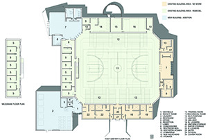 updated Yost Center floor plan