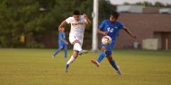 Hesston College men's soccer action photo - Sammy Rios