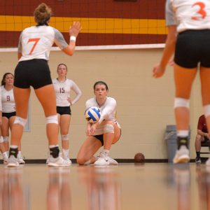 Hesston College volleyball action photo