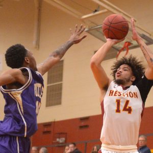 Hesston College men's basketball action photo - Sterling Hicks