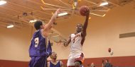 Hesston College men's basketball action photo - Danny Bradley