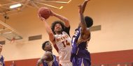 Hesston College men's basketball action photo - Sterling Hicks