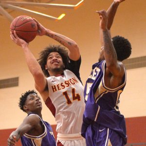 Hesston College men's basketball action photo - Sterling Hicks