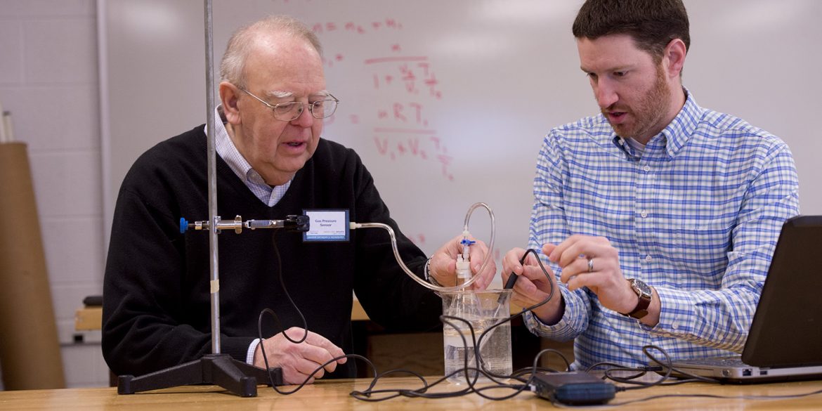 Hesston College faculty emeritus, Nelson Kilmer, and physics professor, Joel Krehbiel, collaborated on two articles that were published in the January issue of “The Physics Teacher” journal.