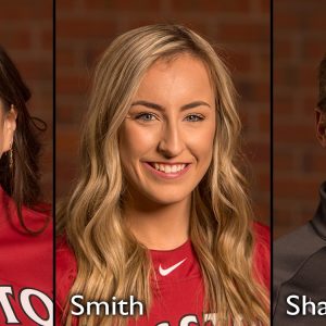 Amy Bretado, Chelsie Smith, Coach Andrew Sharp