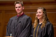 Graduates Will Gaby (Goshen, Ind.) and Cassidy King (Cochranville, Pa.) were nominated by faculty and staff and voted by their classmates as the graduate speakers to reflect on their Hesston Experience.