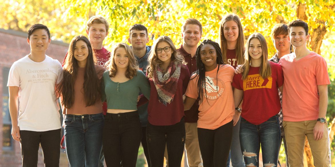 a group of students on campus