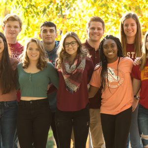 a group of students on campus