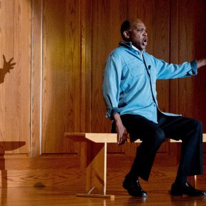 Tony Brown portrays civil rights activist Paul Robeson in "I Go On Singing: Paul Robeson's Life in Word and Song."