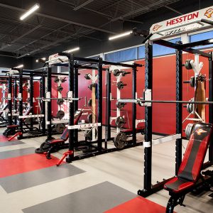 Hesston College weight room and fitness center