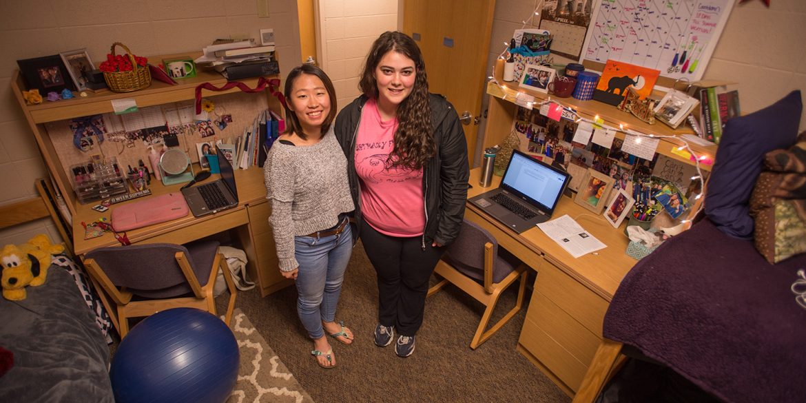 women's dorm room in Erb Hall