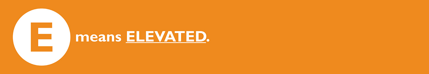 E means Elevated.