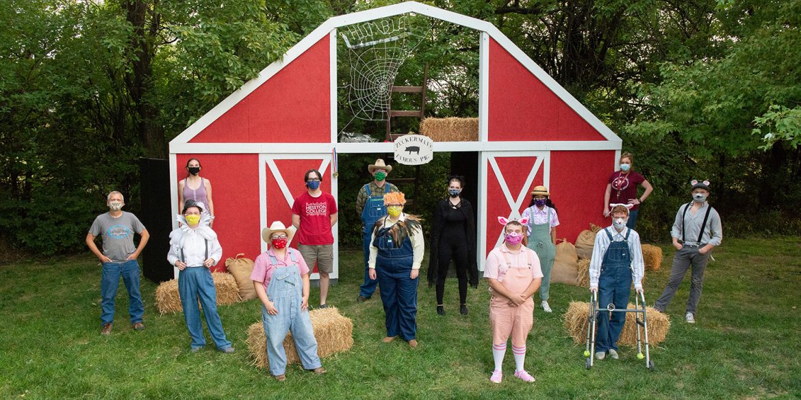 cast photo from fall 2020 production of Charlotte's Web