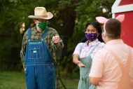 photo from the fall 2020 Hesston College Theatre production of Charlotte's Web