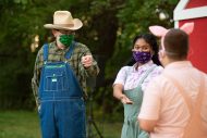 photo from the fall 2020 Hesston College Theatre production of Charlotte's Web