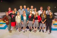 cast and crew photo from the fall 2018 Hesston College Theatre production of The Misanthrope