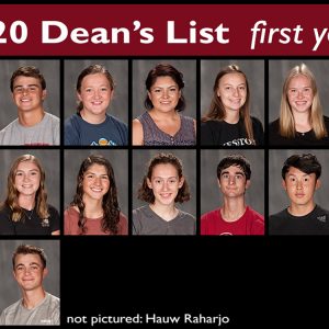 Fall 2020 Dean's List - first-year students