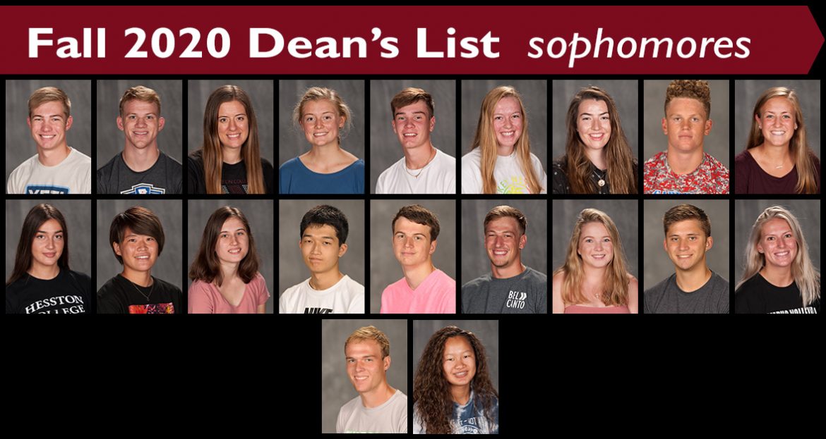 College announces fall 2020 Dean's List, Honor Roll Hesston College