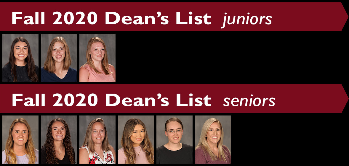 Fall 2020 Hesston College Dean's List - juniors and seniors