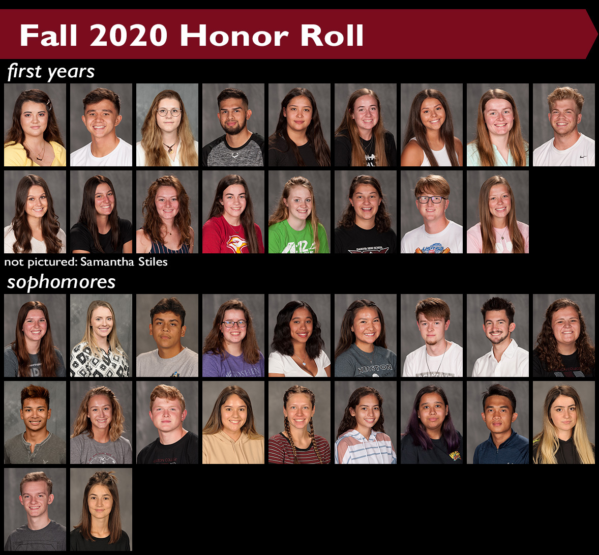 Fall 2020 Hesston College Honor Roll