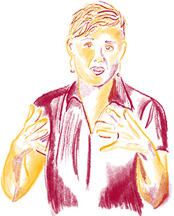 drawing of Jessica Schrock-Ringenberg