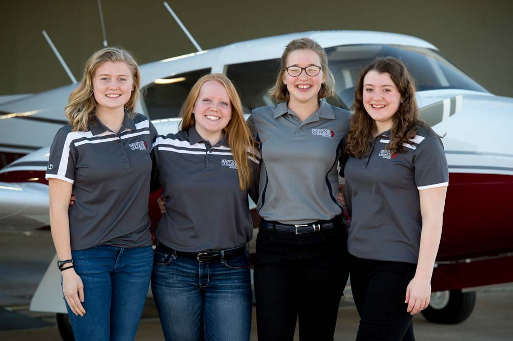 Hesston College Aviation pilot program students