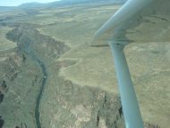 View of mountains from the cockpit