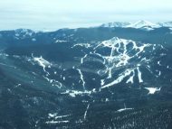 View of mountains from the cockpit