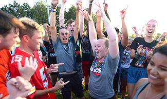 Students compete in Rock, Paper, Scissors, Cheer at Mod Olympics