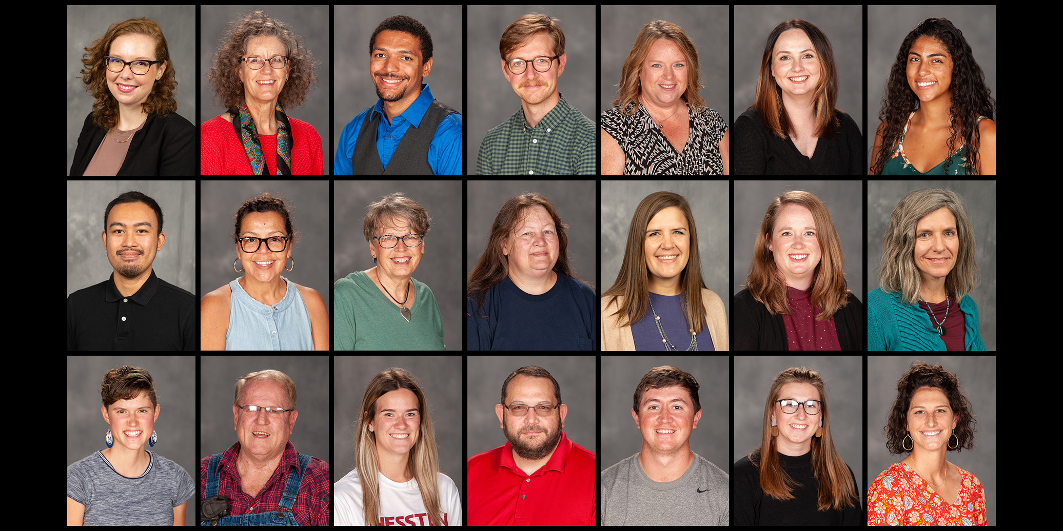 A composite photo of new faculty and staff