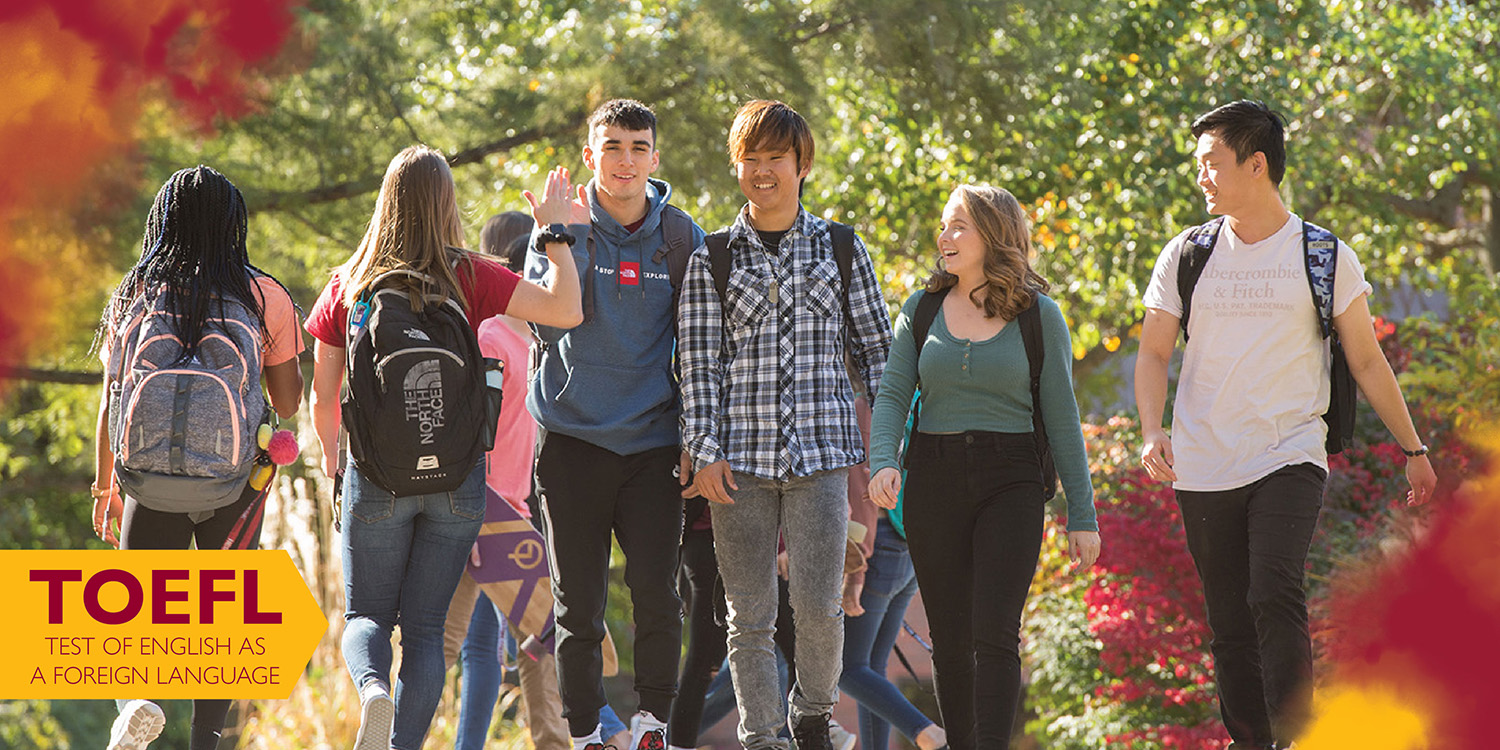 TOEFL banner - international admissions