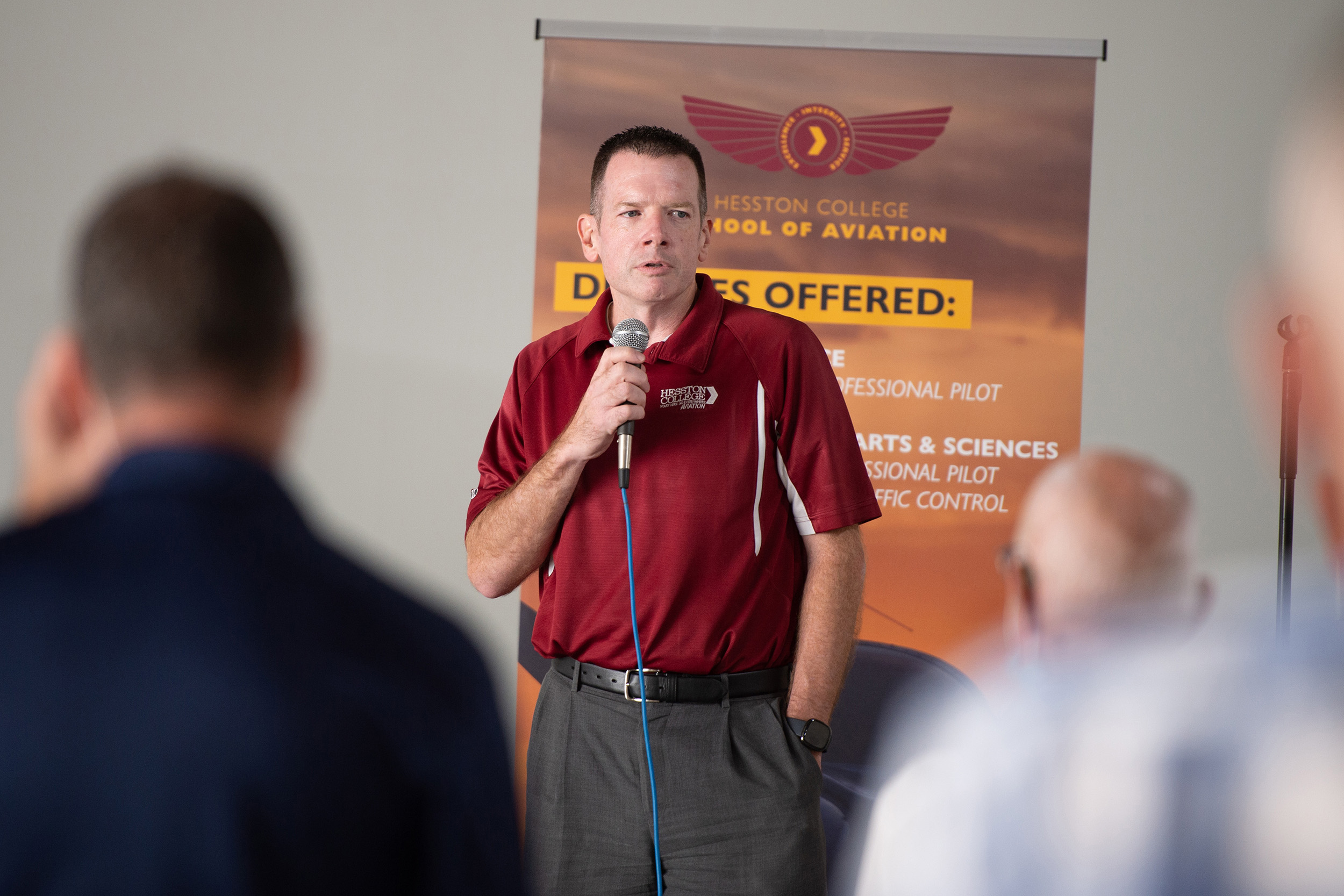 Hesston College Homecoming 2021 - Aviation Hangar - Director of Aviation Mike Baker