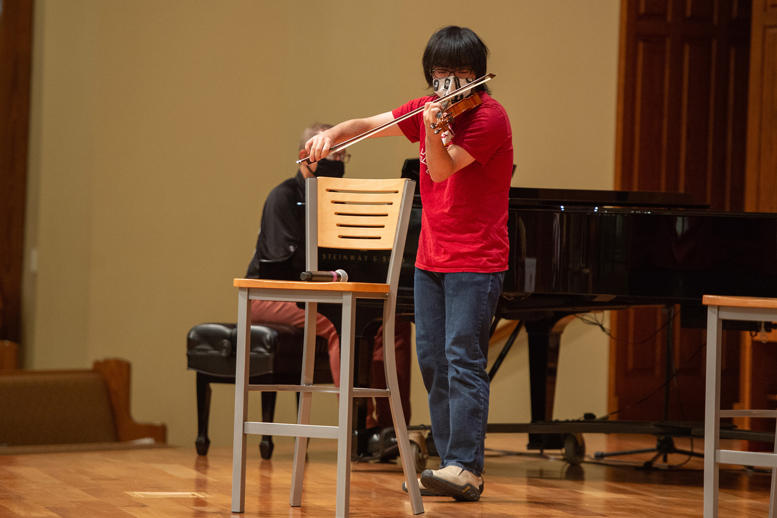 Hesston College Homecoming 2021 - Golden Gables program - Takuto Kametsu on violin