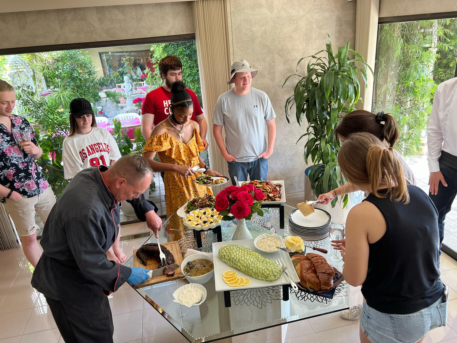 dinner at Troyer home