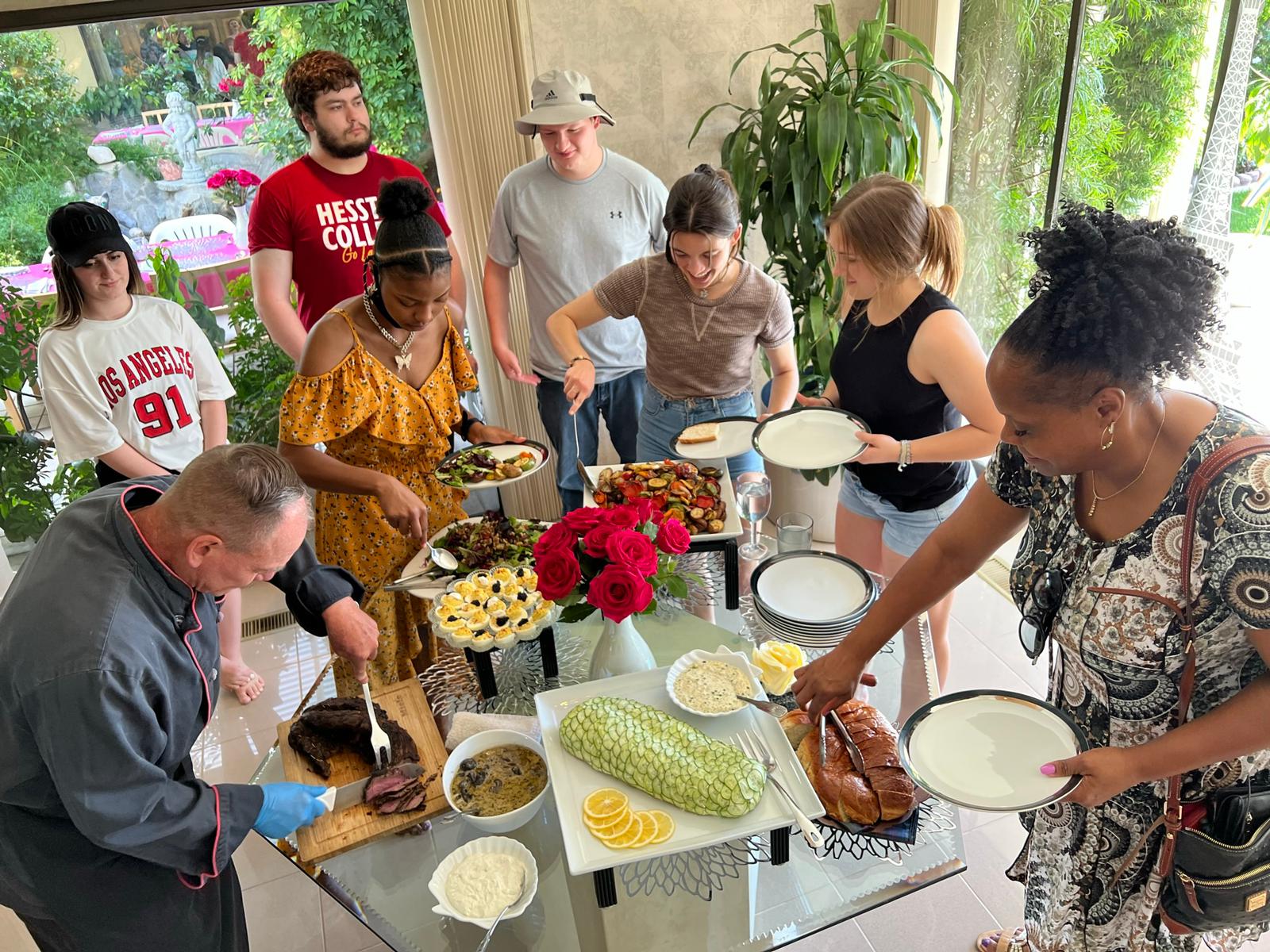 dinner at Troyer home