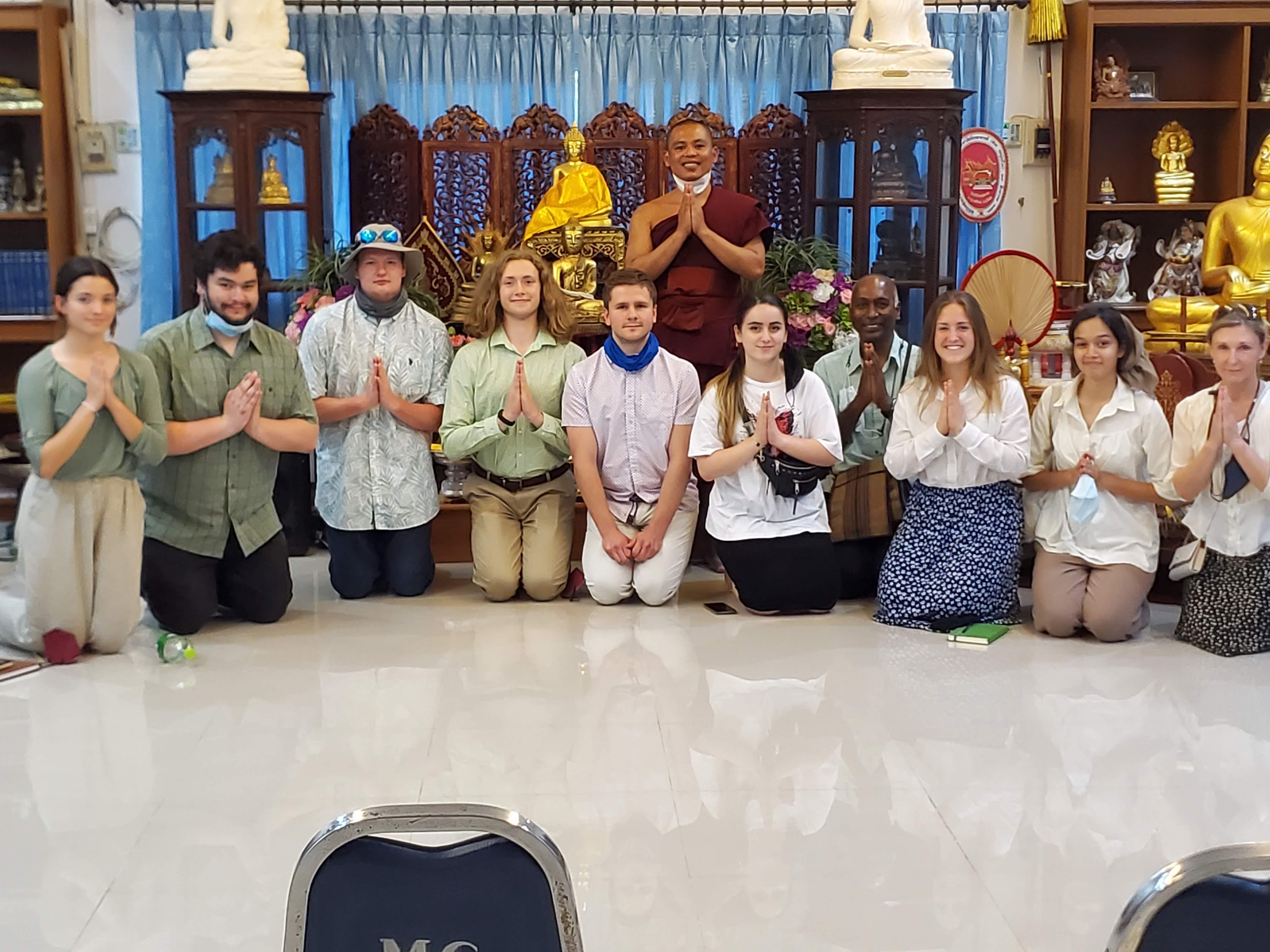 Group photo with Abbott KK at Suwan Dok Temple