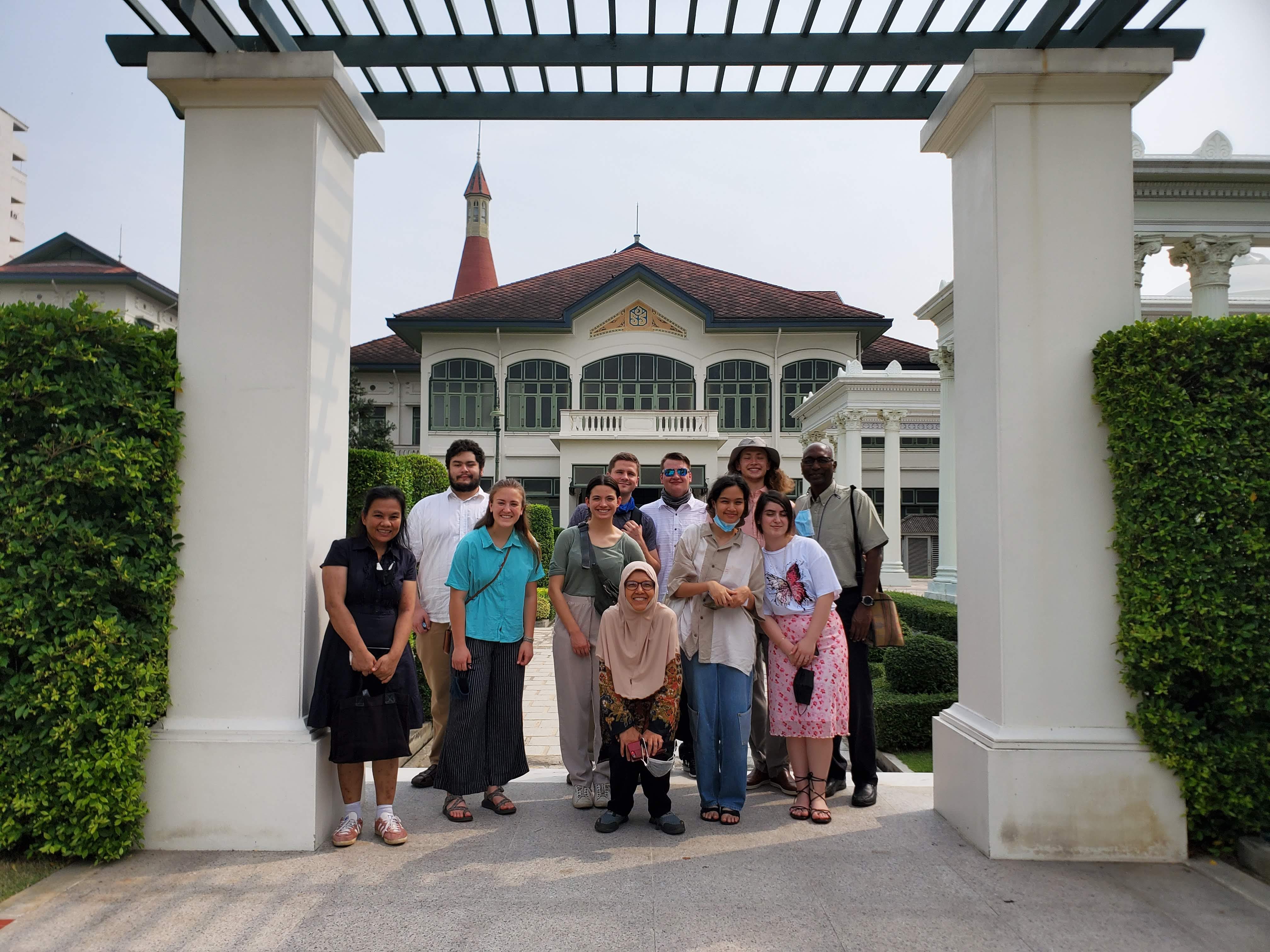 Group photo in front of Rama VI's palace