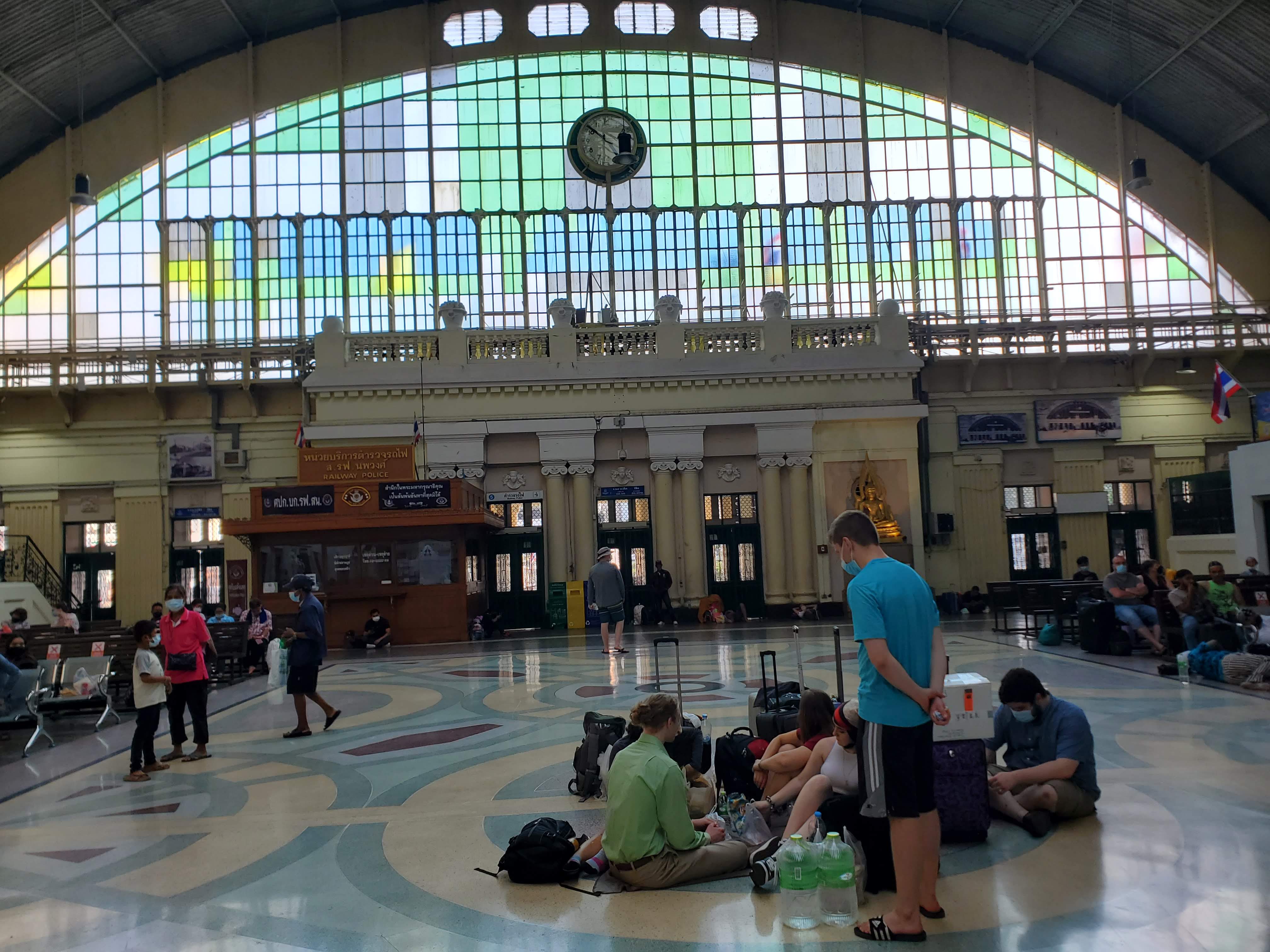 Waiting in the train station