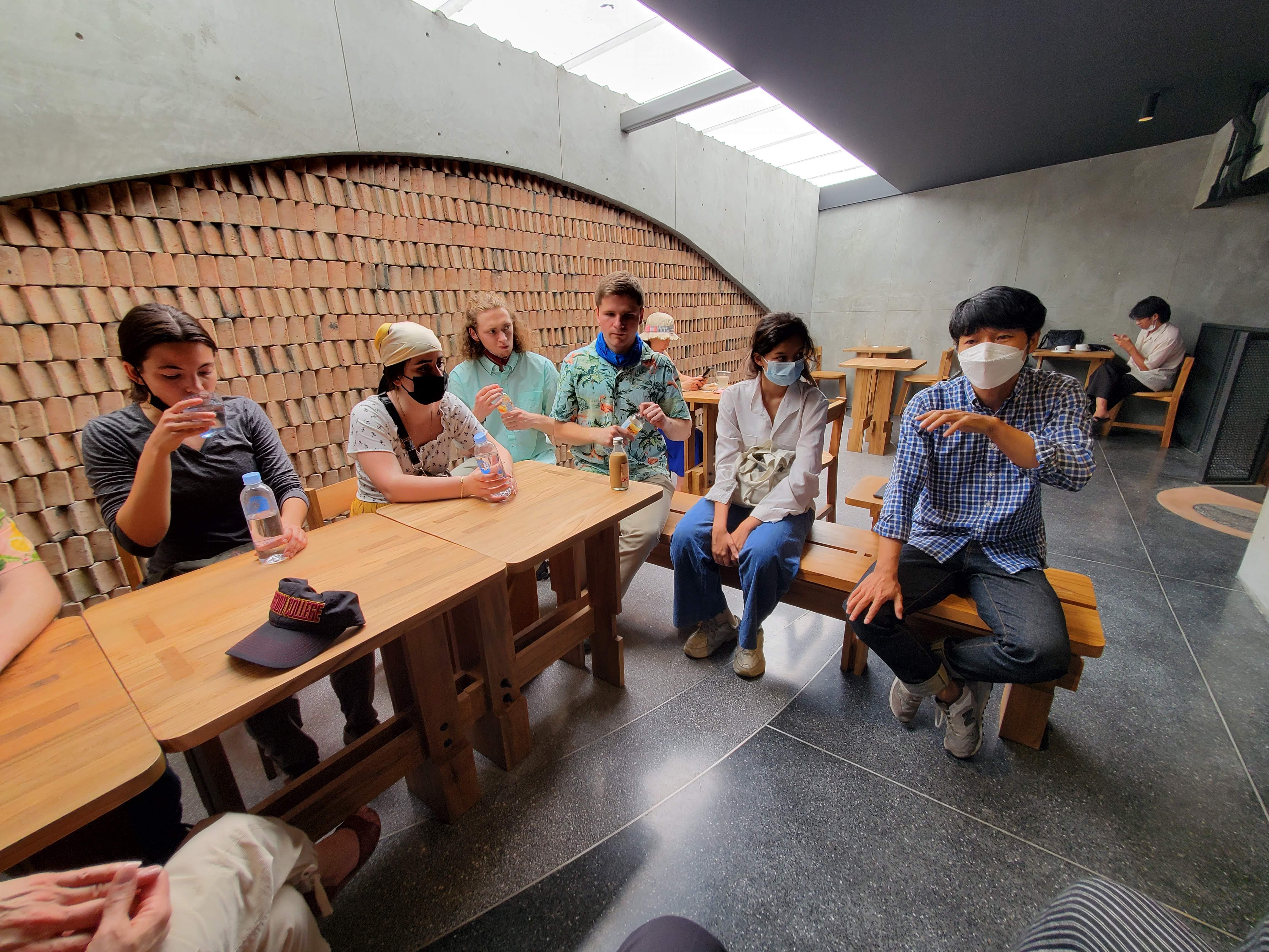 inside the Akha Ama Coffee store in Chiang Mai