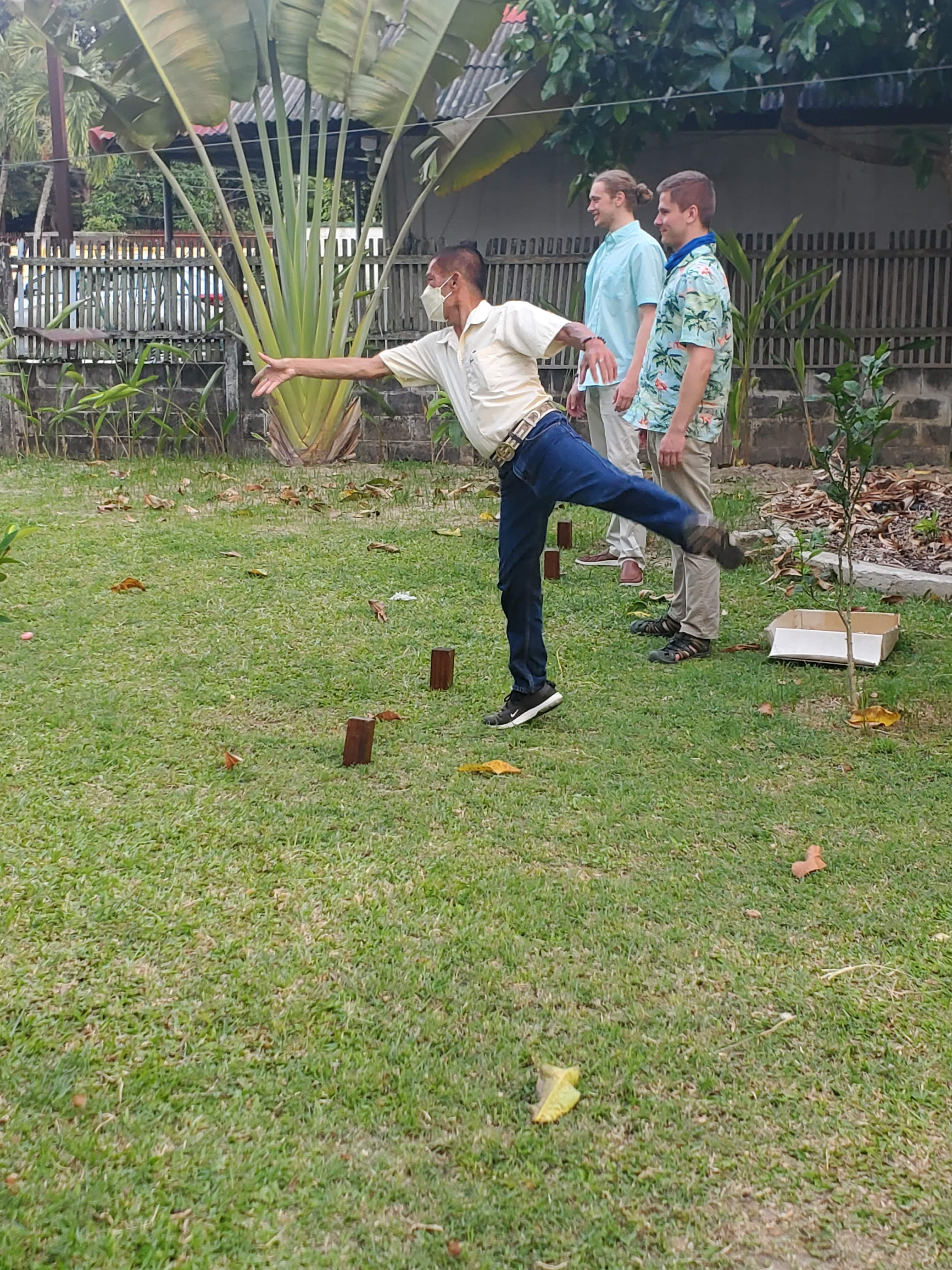 lawn games with Khun Jeaw