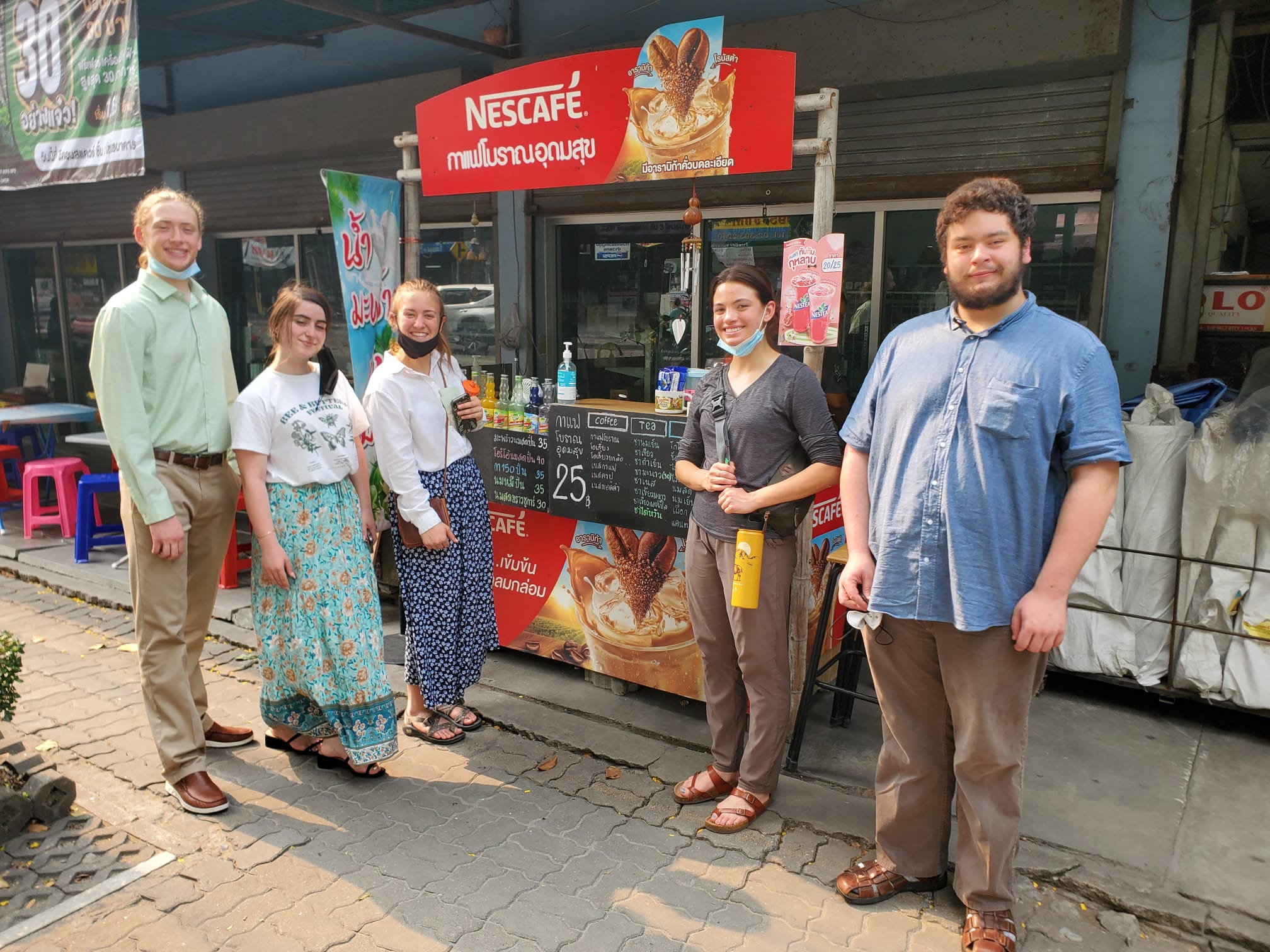 A stop for drinks from a street vendor