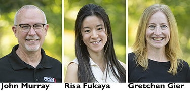 Hesston College international admissions contacts - John Murray, Risa Fukaya and Gretchen Gier