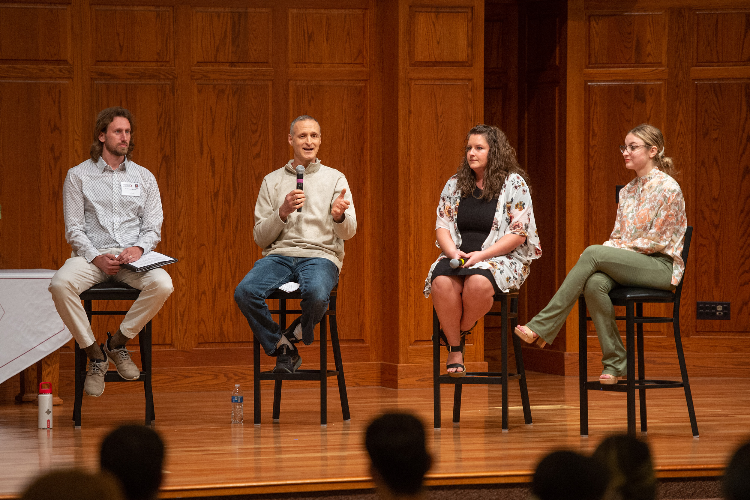 The engineering alumni panel discussion at Hesston College Homecoming 2022