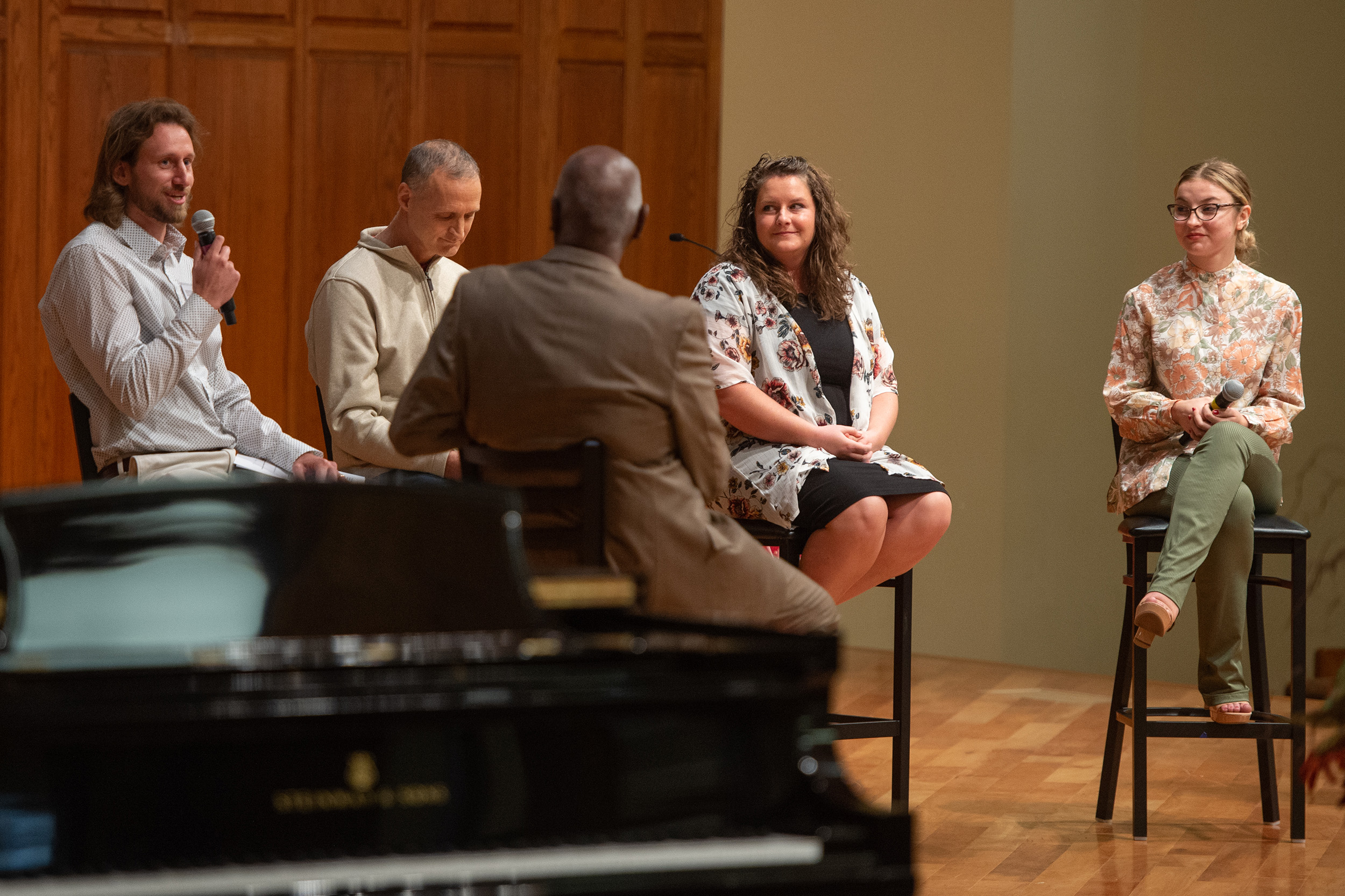 The engineering alumni panel discussion at Hesston College Homecoming 2022