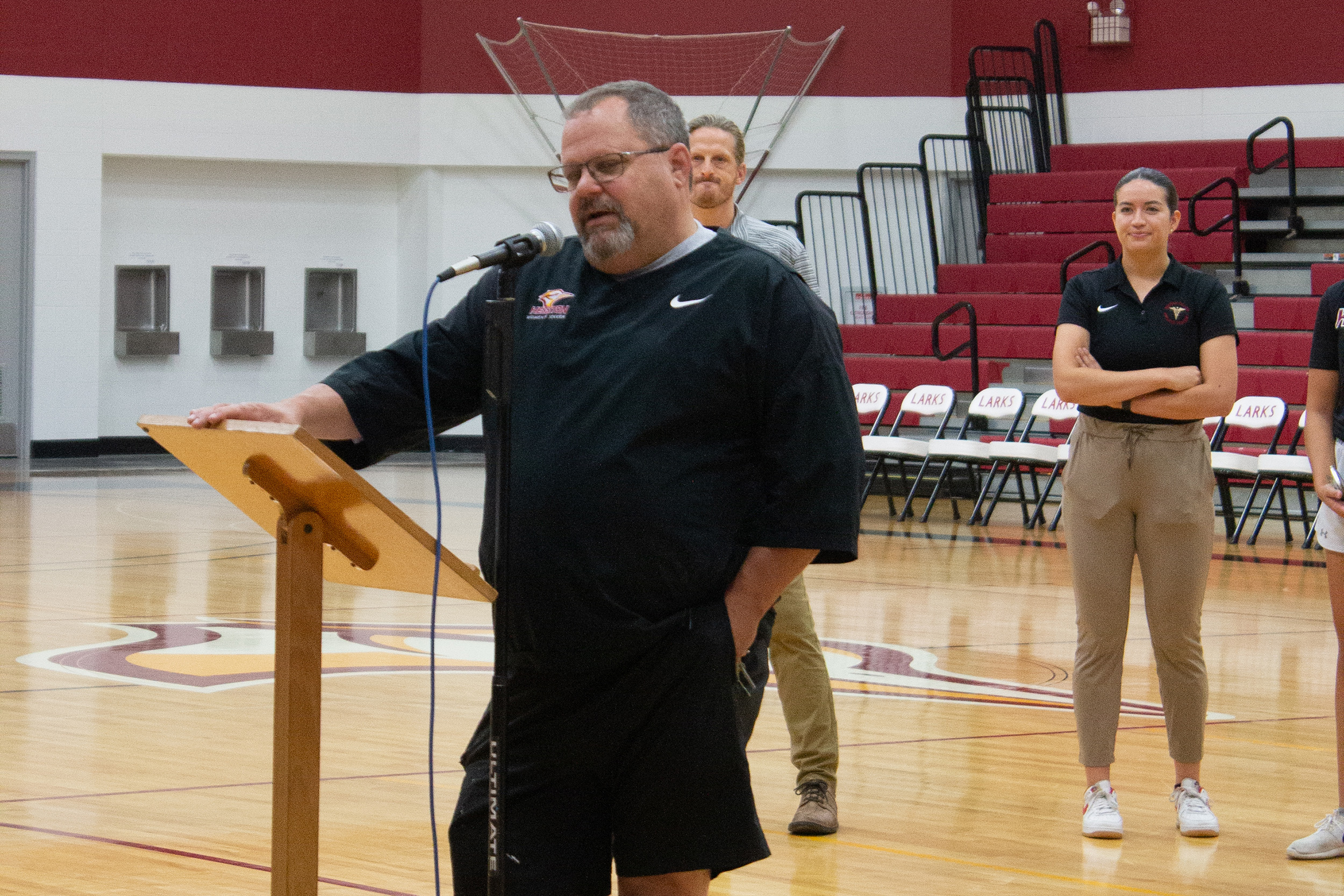 Athletics Director Bryan Kehr at the athletics affinity reunion at Hesston College Homecoming 2022