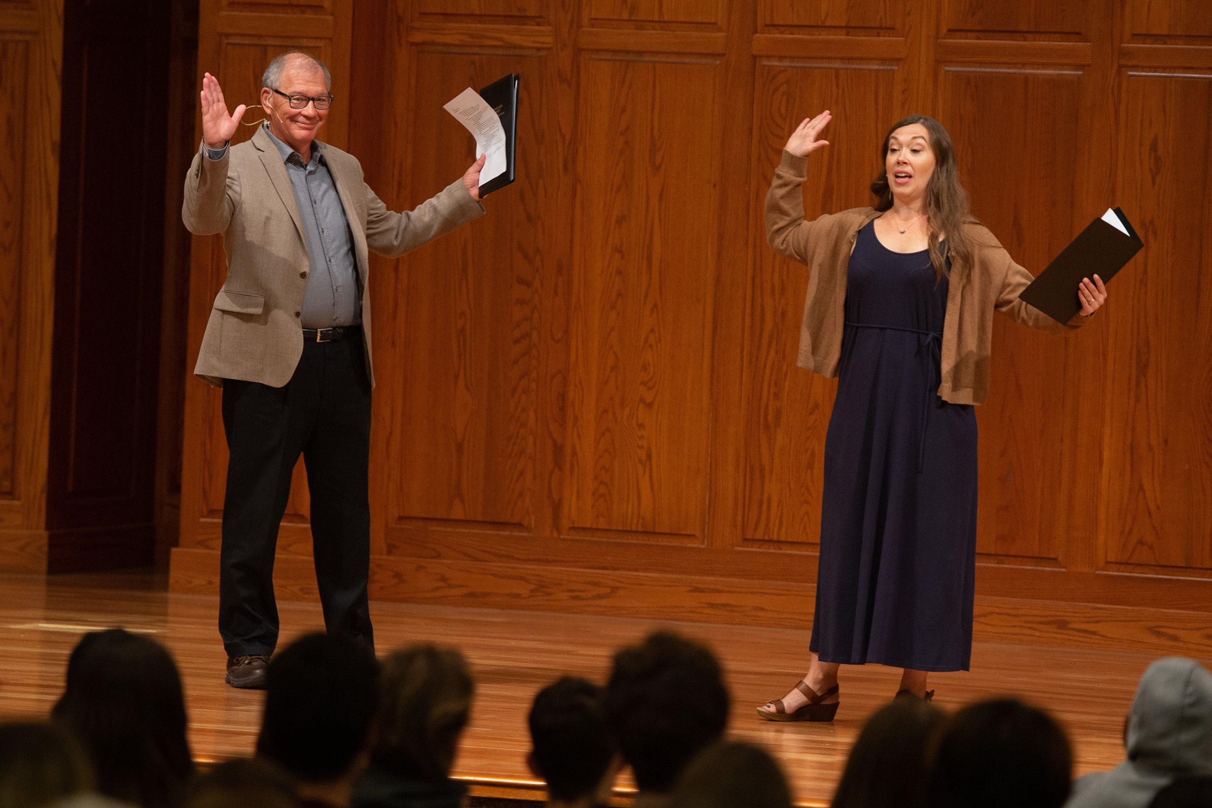 Former President Howard Keim and Talashia Keim Yoder present at Formation at Hesston College Homecoming 2022