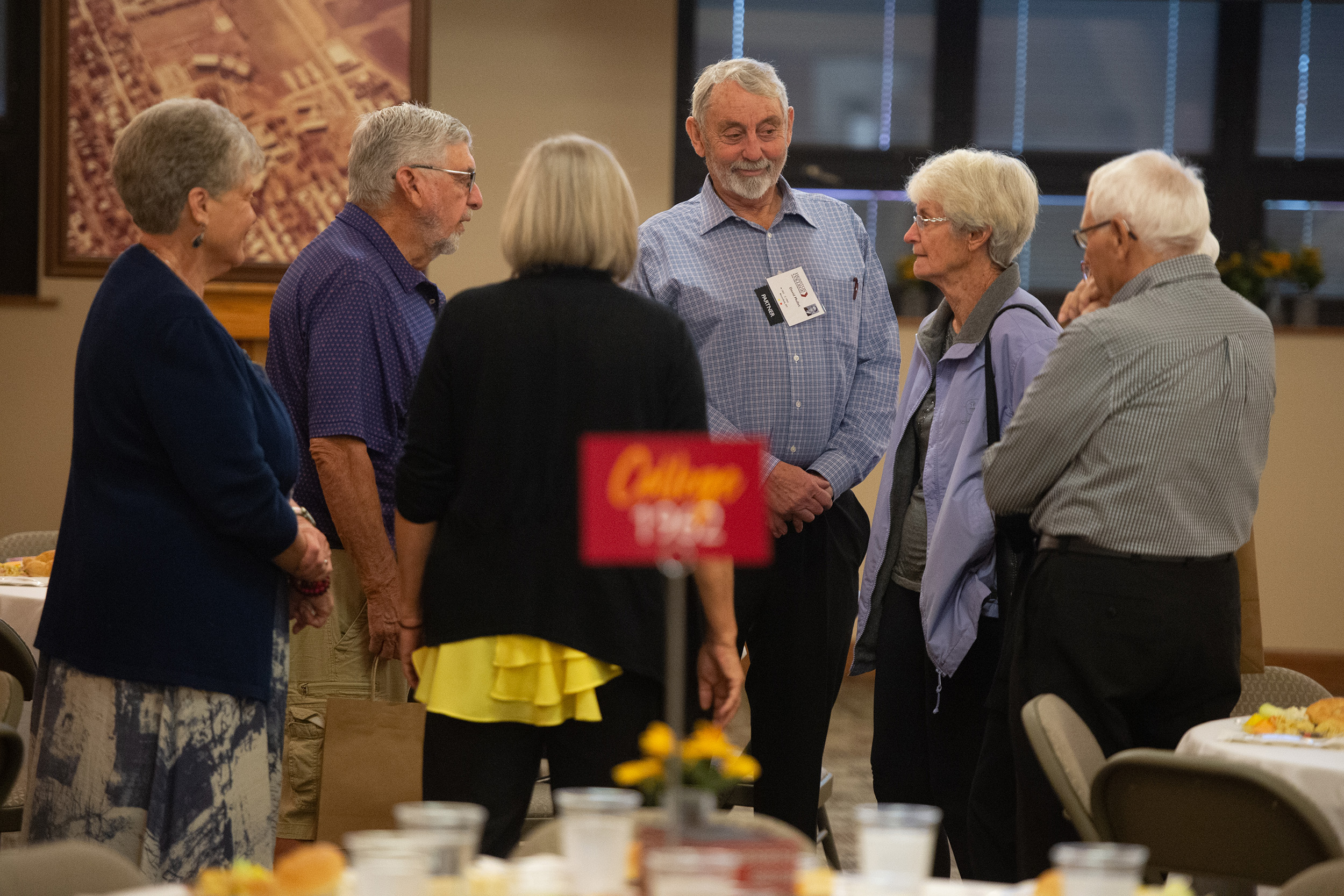 alumni visit at the Golden Gables lunch at Hesston College Homecoming 2022