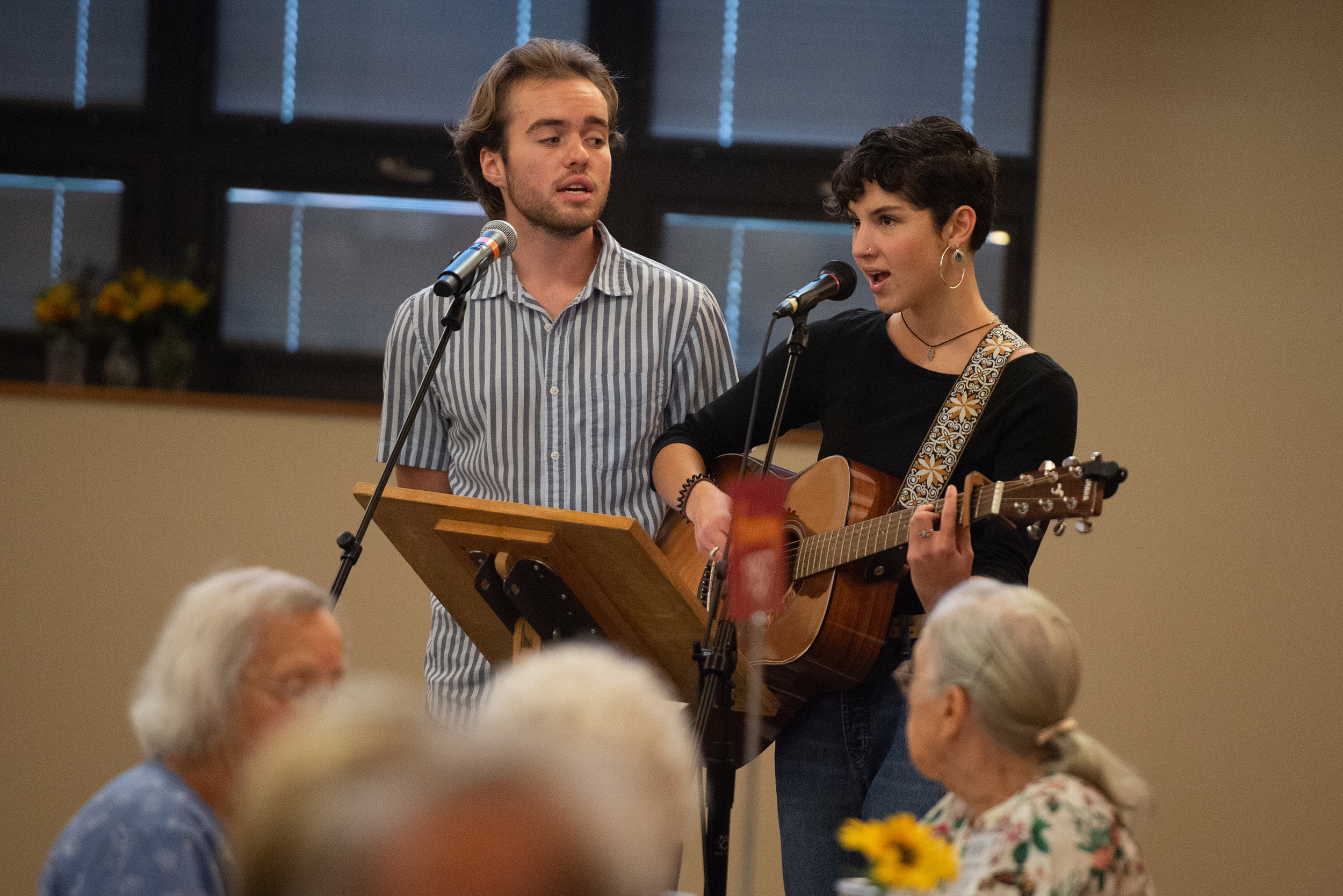 Students perform at the Golden Gables lunch at Hesston College Homecoming 2022